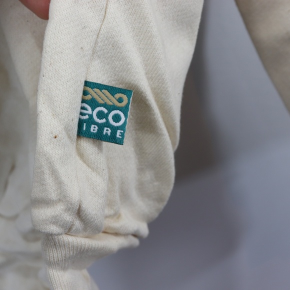 90s New Eco Fibre Mens XL Crewneck Sweater Cream - Picture 6 of 8
